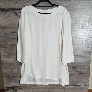 Lafayette 148 Silk Blouse In Off White